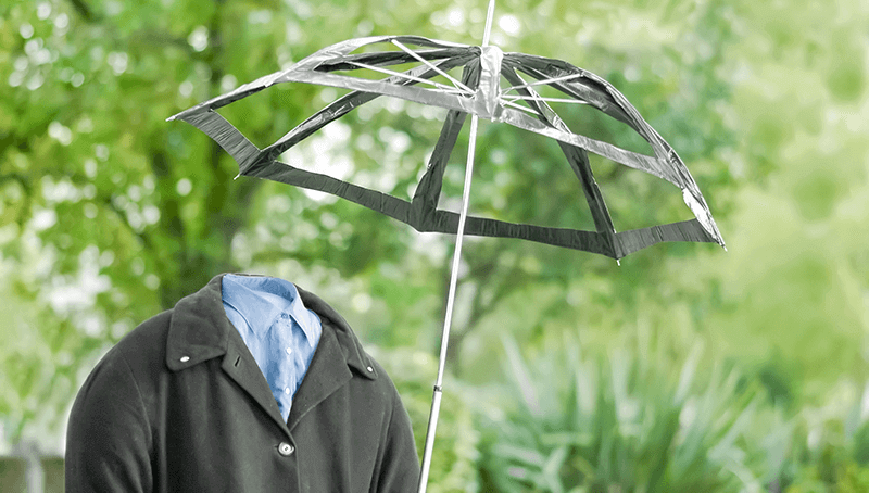 Man without a head indicating hiring someone without the full picture